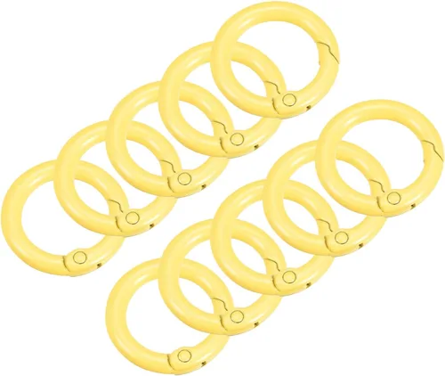 Vista 9 de uxcell Anillos redondos de resorte, hebilla de gatillo para bolsos, monederos, llavero