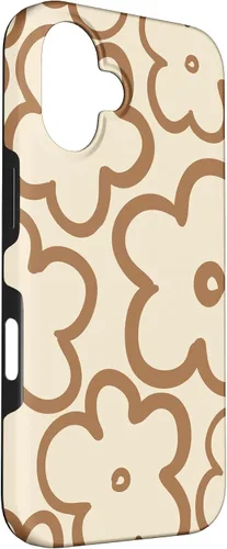 Vista 3 de iPhone 16 Cute Flower Pattern Large Wildflower Neutral Boho Floral Case