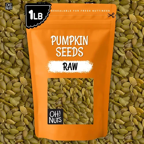 Vista 8 de Semillas de calabaza crudas sin sal, pepitas sin sal, 1 libra, 100% naturales