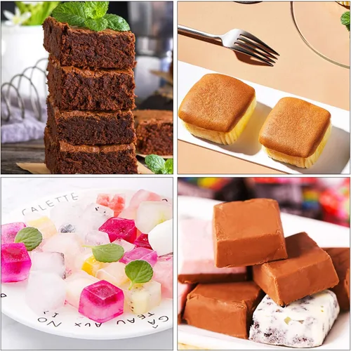 Vista 5 de Moldes rectangulares de silicona de caramelo de 24 cavidades, molde de trufas de chocolate, bandeja para cubitos de hielo de whisky, molde