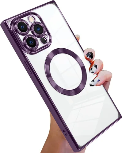 Vista 71 de KANGHAR Funda diseñada para iPhone 12 Pro Magnética Transparente con Protector de Lente de Cámara [Compatible con MagSafe] Diseño de Placado