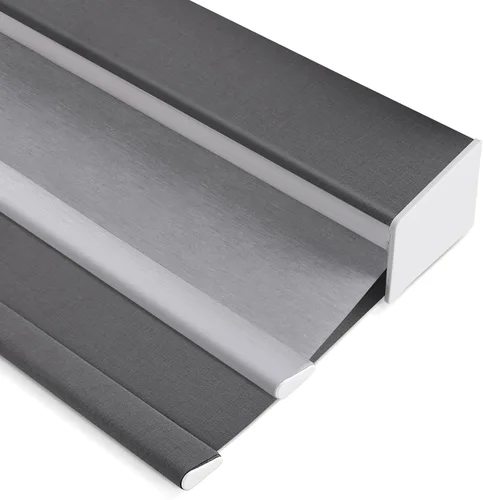 Vista 9 de Manual Day & Night Roller Shade (82010L Grey) Dual layer design for flexible light control, privacy adjustment, UV protection, ideal for bedroom