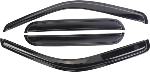 Vista 2 de Protector de lluvia Deflector de viento para montaje exterior, viseras de ventana con cinta compatible con Ford F-250 1999-2016 Super Duty