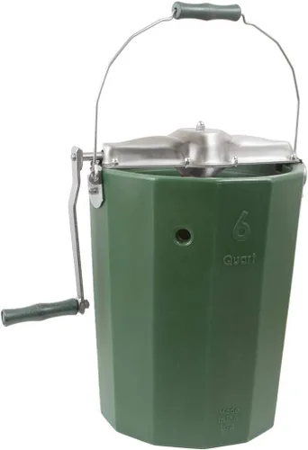 Vista 6 de PREMIUM 6 cuartos de galón - Máquina de helados de acero inoxidable Immergood - Manivela