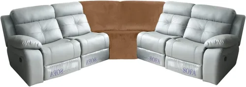Vista 39 de Funda para sofá esquinero, funda elástica de terciopelo, protector de sofá esquinero, funda para sofá esquinero, funda reversible para sofá Beige