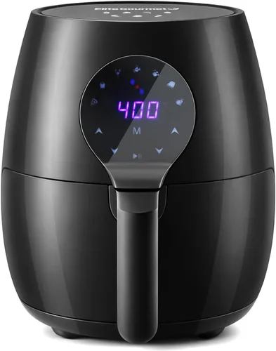 Vista 11 de Elite Gourmet EAF2612D Freidora de aire caliente personal de 2.1 cuartos de galón, compacta para ahorrar espacio, programable, cocina saludable sin