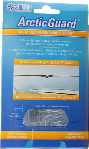 Vista 4 de SubZero 17511 ArticGuard Snow and Ice - Cubierta universal para parabrisas, 29 pulgadas de alto x 70 pulgadas de ancho