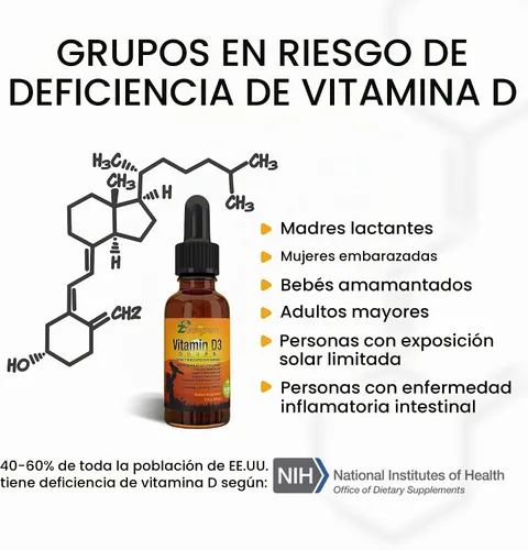 Vista 6 de Gotas de vitamina D para bebés, gotas de vitamina D para bebés, 1000 UI, 2 onzas líquidas, vitamina D3 orgánica con fórmula de máxima absorción