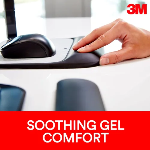 Vista 5 de Tapete para ratón, de 3M, con cubierta trasera no deslizante y diseño de ahorro de energía, estampado de mapa de bits Soothing 3M Gel Technology