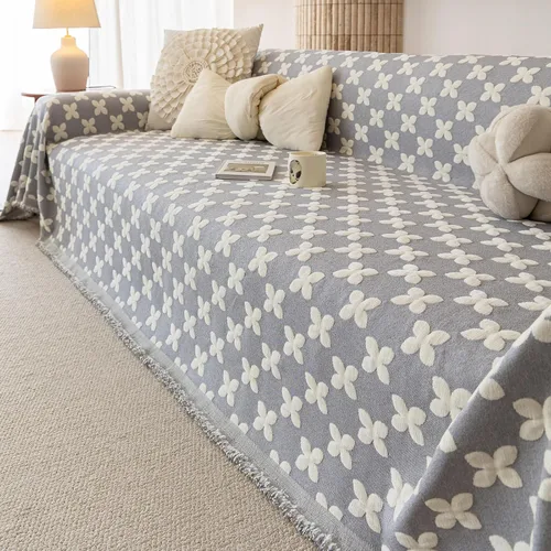 Vista 12 de HANDONTIME Funda para sofá para perros lavable con estampado floral de pájaros para sofás y sillones, funda de sofá negra con flores de jacquard