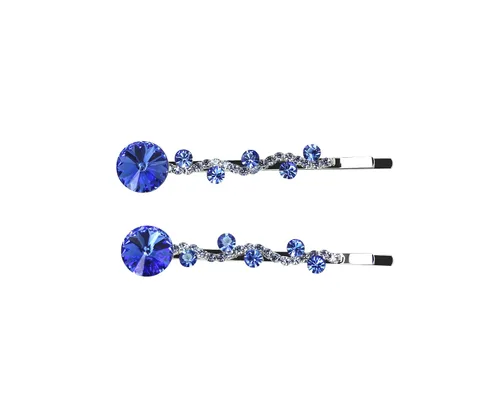 Vista 10 de Faship Un par de pinzas para el cabello AB Floral 2 Pcs Pins