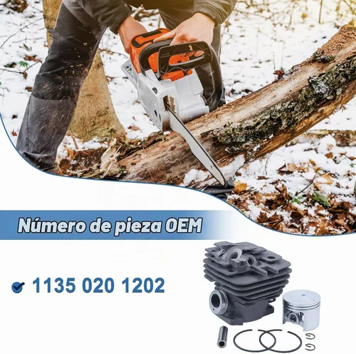 Vista 4 de Pistón de cilindro de 1.929 in con kit de junta de tambor de embrague para motosierra Stihl MS361