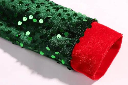 Vista 4 de Disfraz de elfo de Navidad para niños, disfraz de Santa ayudante, vestido de elfo para niñas
