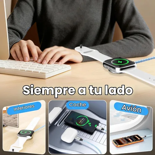 Vista 7 de Travel Essentials - Cable de carga múltiple para iWatch Charger, 4 en 2, 3XUSB C, cable de carga múltiple, USBC Car CarPlay compatible con iWatch
