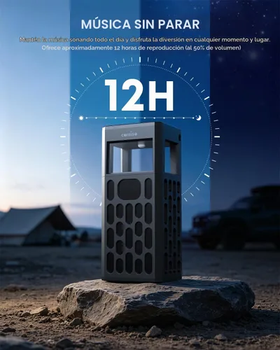 Vista 5 de Altavoz Bluetooth portátil 30W, graves profundos, IPX6 impermeable, luces