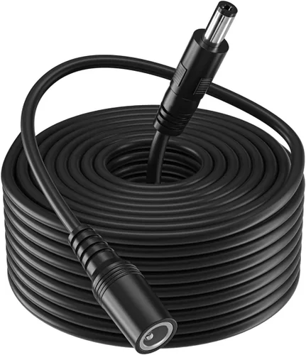 Vista 7 de Cable de extensión de alimentación CC corto de 1 pie, 0.2 in x 0.1 in, cable de extensión de 12 V, cable de extensión de CC macho a hembra, cable
