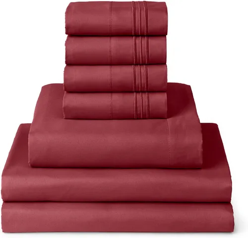 Vista 9 de Mellanni Juego de sábanas Twin XL - Juego de ropa de cama de 4 piezas de la colección icónica, (incluyendo 2 fundas de almohada), bolsillo profundo
