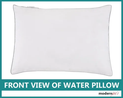 Vista 6 de Modern Joes - Almohada de agua de lujo, tamaño Queen con doble borde ribeteado, soporte ortopédico totalmente ajustable, almohada a base de agua