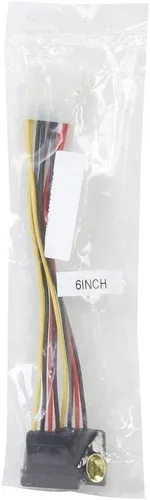 Vista 4 de POW-S6800-6IN 5.25 macho a SATA x 2 cable adaptador de CC interno