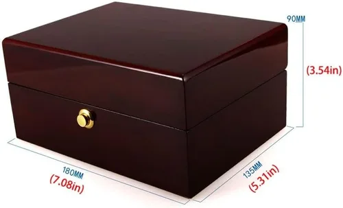 Vista 6 de Jewelry Boxes 7.08 Inch Retro Jewelry Box Storage Box Cosmetic Box Ring Earring Necklace Bracelet Watch Small Jewelry Storage Box Wooden Jewelry Box