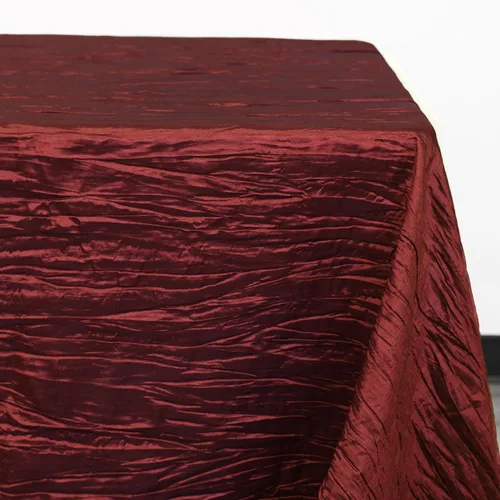 Vista 4 de YOUR CHAIR COVERS - Mantel rectangular de tafetán arrugado de 90 x 156 pulgadas - Mantel rectangular para mesas rectangulares de 8 pies, mantel