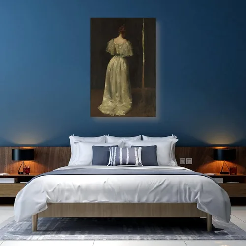 Vista 3 de LEIZHAN William Merritt Chase - Lienzo de señora del siglo XVII, pintura de fama mundial, oficina, sala de estar, arte de pared, pintura decorativa