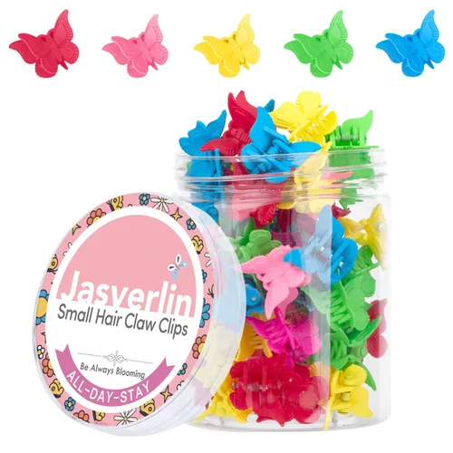 Vista 14 de JASVERLIN Pinzas para el cabello de mariposa coloridas, lindas pinzas pequeñas para niñas, Y2K 90s para niños y mujeres, mariposas, accesorios