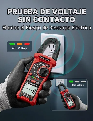 Vista 7 de AstroAI Kit de prueba eléctrica ETK3, 2000 conteos medidor de abrazadera digital y probador de voltaje sin contacto y probador de salida GFCI
