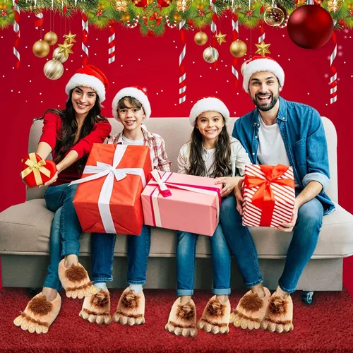 Vista 9 de Ibeauti 2 pares de pantuflas divertidas para adultos, para hombres, mujeres, parejas, para disfraz