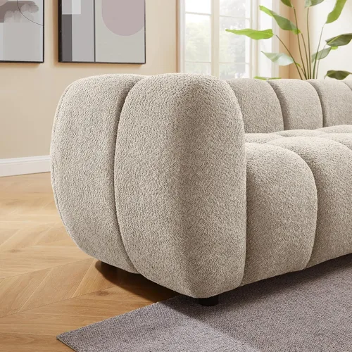 Vista 3 de VANOMi Sofá Boucle de Gran Tamaño de 88", Sofá Moderno Tapizado Acolchado Tipo Nube, Sofá Boucle de Asiento Profundo, Acogedor Sofá Moderno de 3