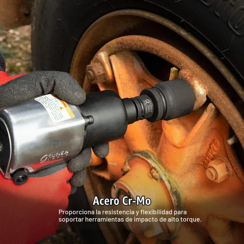 Vista 4 de SUNEX TOOLS 2302, accionamiento de 1/2 pulgada, adaptador de impacto hembra de 1/2" x macho de 3/4", acero Cr-Mo, retén de bola, extremo cuadrado