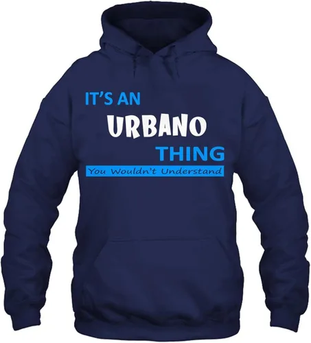 Vista 3 de Urbano Shirt for Men Women, Family Reunion T Shirt, Urbano Family Crest Hoodie Long Sleeve Tee Shirt Sweatshirt Black Navy S - 4 XL T323