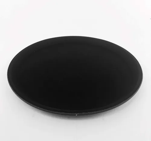 Vista 3 de G.E.T. NS-1100-BK - Bandeja redonda de plástico antideslizante sin BPA, 11 pulgadas, color negro