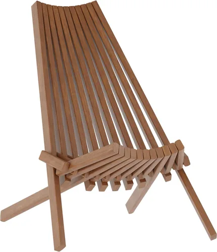 Vista 11 de Flash Furniture Delia Commercial - Silla plegable de madera para interiores y exteriores, salón de perfil bajo para patio, porche o jardín, versátil