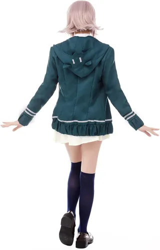 Vista 2 de Super Chiaki Nanami - Disfraz de cosplay de escuela secundaria, vestido de uniforme