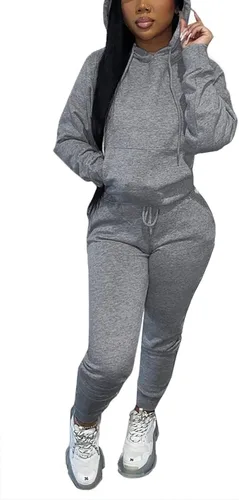 Vista 10 de Alunzoem Conjunto deportivo para mujer, 2 piezas, sudadera con capucha