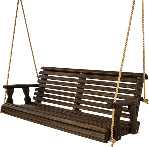 Vista 7 de Hamaca Amish resistente para pórtico, 800 Lb, con sogas colgantes