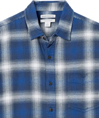 Vista 5 de Tienda Essentials - Camisa de franela de manga larga para hombre (disponible en tallas grandes y altas)