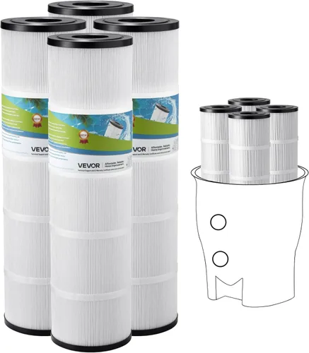 Vista 26 de VEVOR Depósito de filtro de piscina Pro 2026 y elemento para piscinas sobre el suelo y enterradas, sistema limpiador grande de 520-525 pies