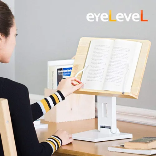 Vista 5 de EYELEVEL Soporte de madera para libros de lectura, soporte para libros de cocina, soporte para computadora portátil, para libro de texto, partitura