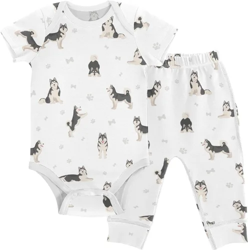 Vista 23 de vvfelixl Conjunto de mamelucos de bebé, pantalones y gnomo, hongo, manga corta, ropa de bebé para niños y niñas, 3M Multi1