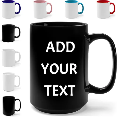Vista 7 de Tazas personalizadas con palabras, tazas personalizadas con texto, taza de café con mensaje, crea tu propia taza, diseña tu propia taza de café