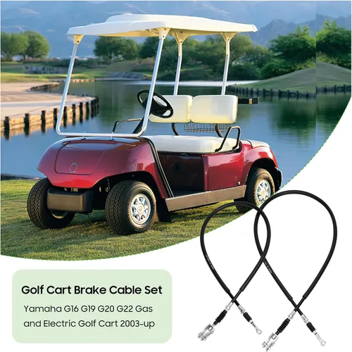 Vista 2 de 10L0L Juego de cables de freno para carrito de golf compatible con Yamaha G8 G14 G16 G19 G20 G22 a gas y carros de golf eléctricos