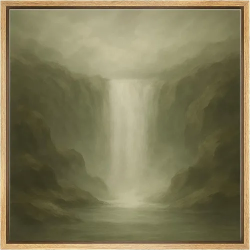 Vista 47 de SIGNWIN Lienzo enmarcado para pared, diseño retro de cielo azul y nube, paisaje, naturaleza, ilustraciones de área silvestre, bellas artes, casa