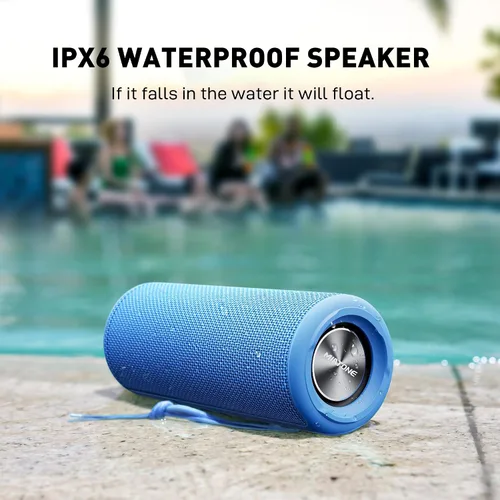 Vista 7 de MIATONE Altavoces Boombox al Aire Libre Portátiles Bluetooth Altavoces Inalámbricos Impermeables - Azul