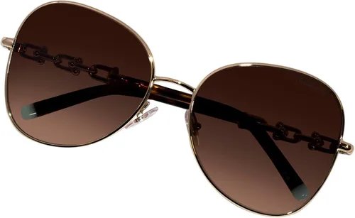 Vista 5 de Gafas de sol Tiffany TF 3086 60213B Pale Gold Marrón Gradient
