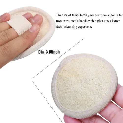 Vista 2 de Esponja de esponja de esponja exfoliante de limpieza facial, 10 paquetes de esponja natural limpiador facial limpiador grande para hombres