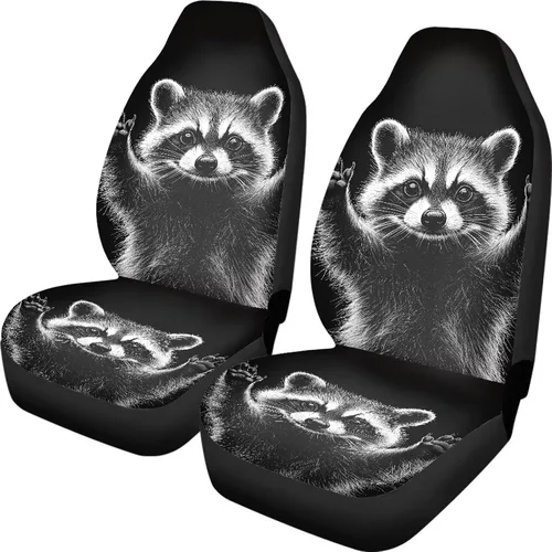 Vista 19 de Mumeson Fundas protectoras de asiento delantero de automóvil con estampado de calavera y girasol, fundas elásticas para asiento de automóvil, 2