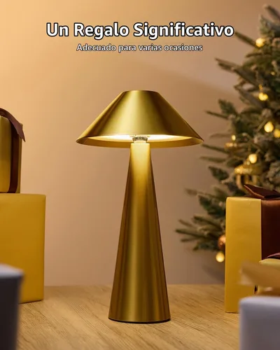 Vista 9 de Bojim Lámpara de mesa inalámbrica recargable, luces LED de mesa inalámbricas, funciona con pilas, táctil para 3 colores regulables, impermeable IP54
