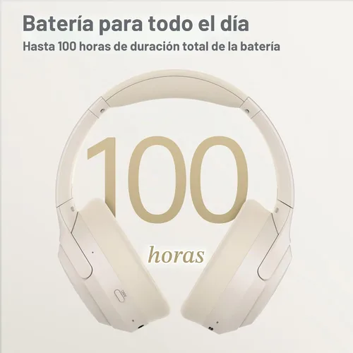 Vista 3 de LORELEI QC60 - Auriculares híbridos con cancelación activa de ruido, auriculares Bluetooth inalámbricos sobre la oreja con micrófono, 60H